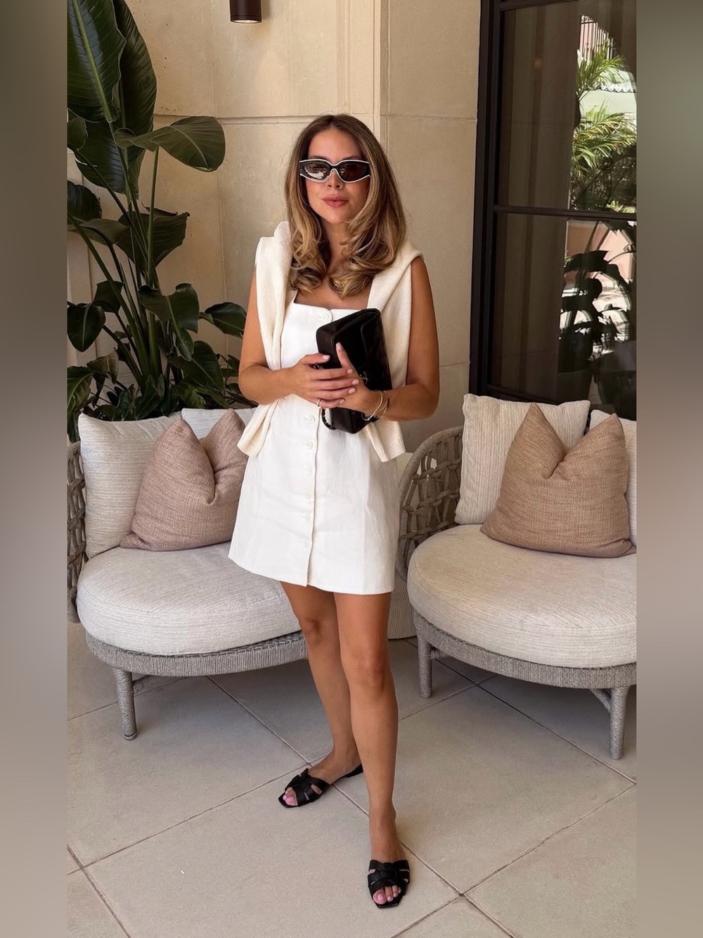 Faithfull the Brand Button-Front Dress